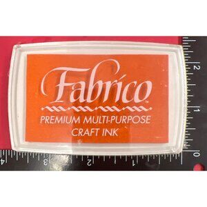 Orange Fabrico Premium Multi-Purpose Craft Ink Pad # 12 Tangerine